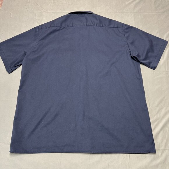 DICKIES MEN'S BLUE BUTTON UP WORK SHIRT SHORT SLEEVE SIZE 2XL 1574NV 2/12/16 - Picture 12 of 16